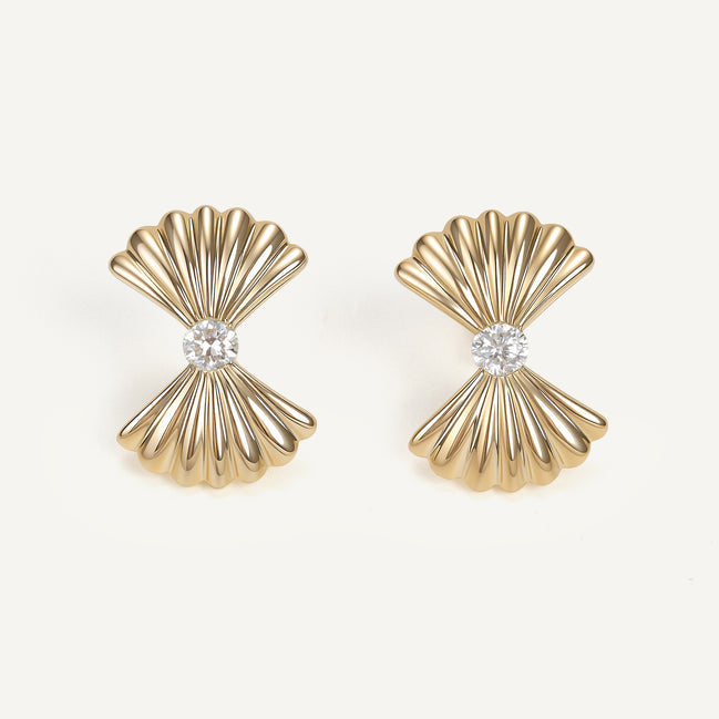 Shelléa 18K Gold Diamond Earrings