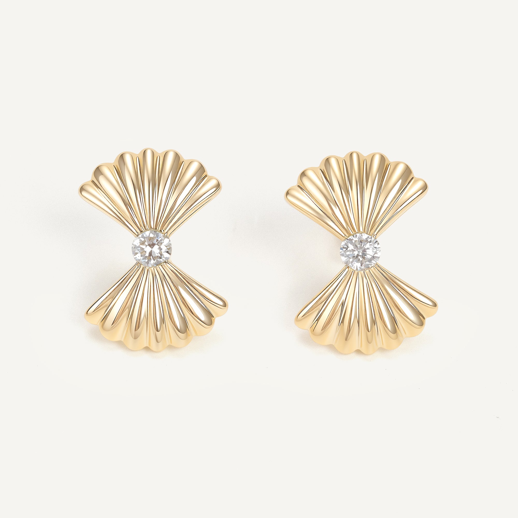 Shelléa 18K Gold Diamond Earrings