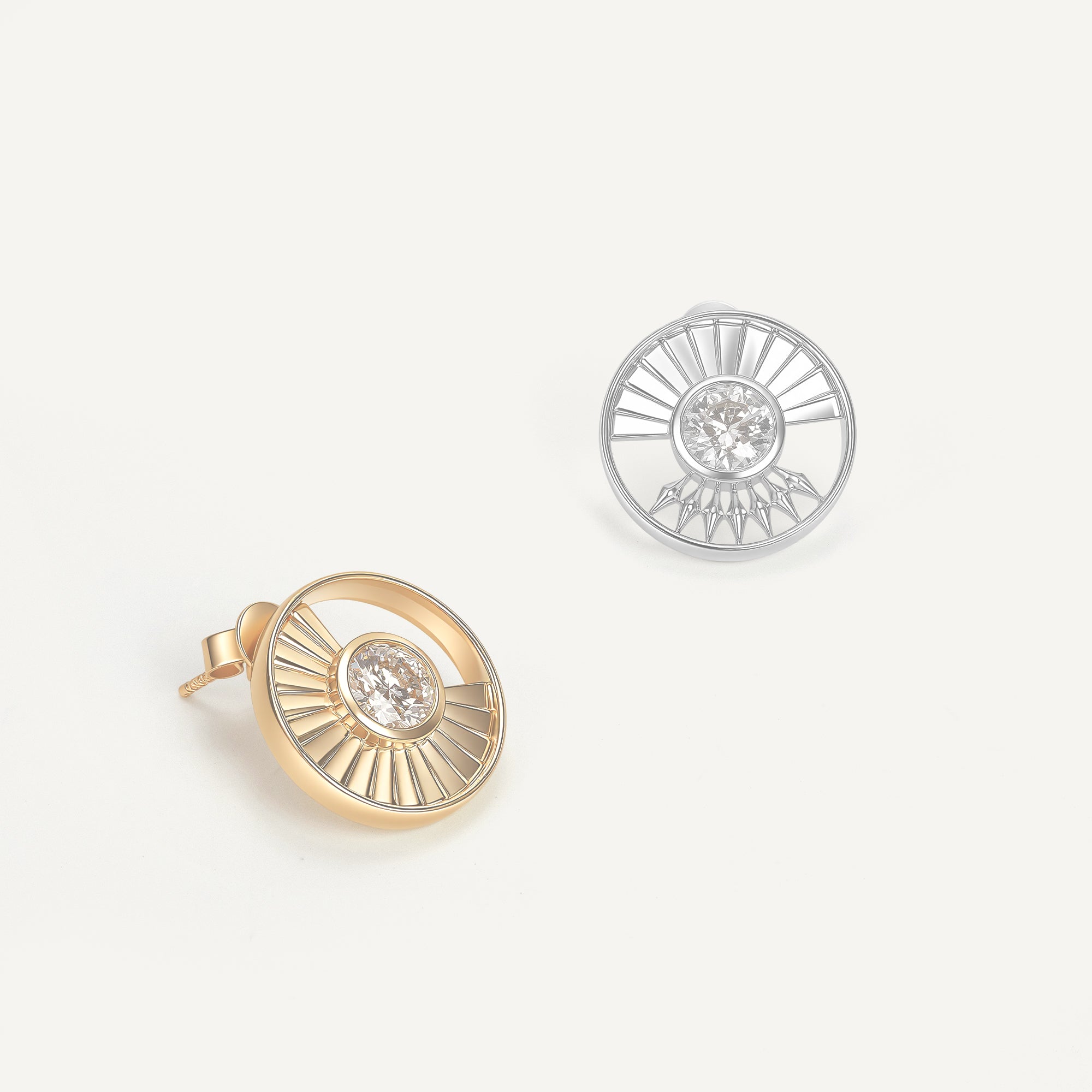 Maréa 18K Two-Tone Diamond Earrings