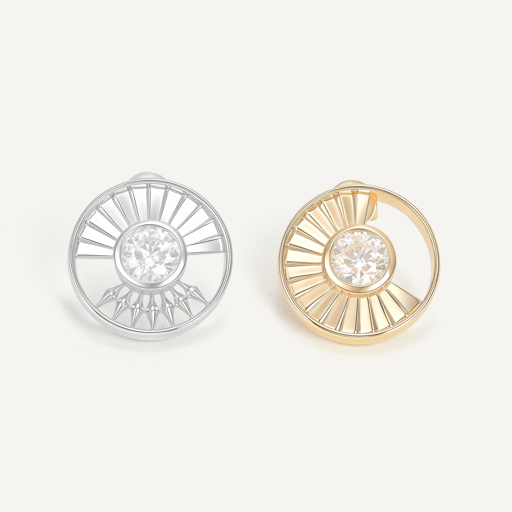 Maréa 18K Two-Tone Diamond Earrings