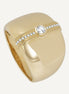 Classic Wide Band Ring 18K Gold Lab-Grown Diamond