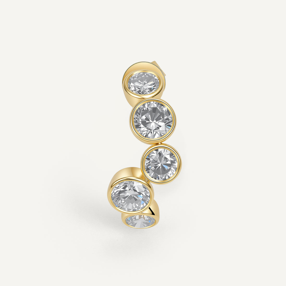 ORBITÉ Geometric Earrings 18K Gold Lab-Grown Diamond