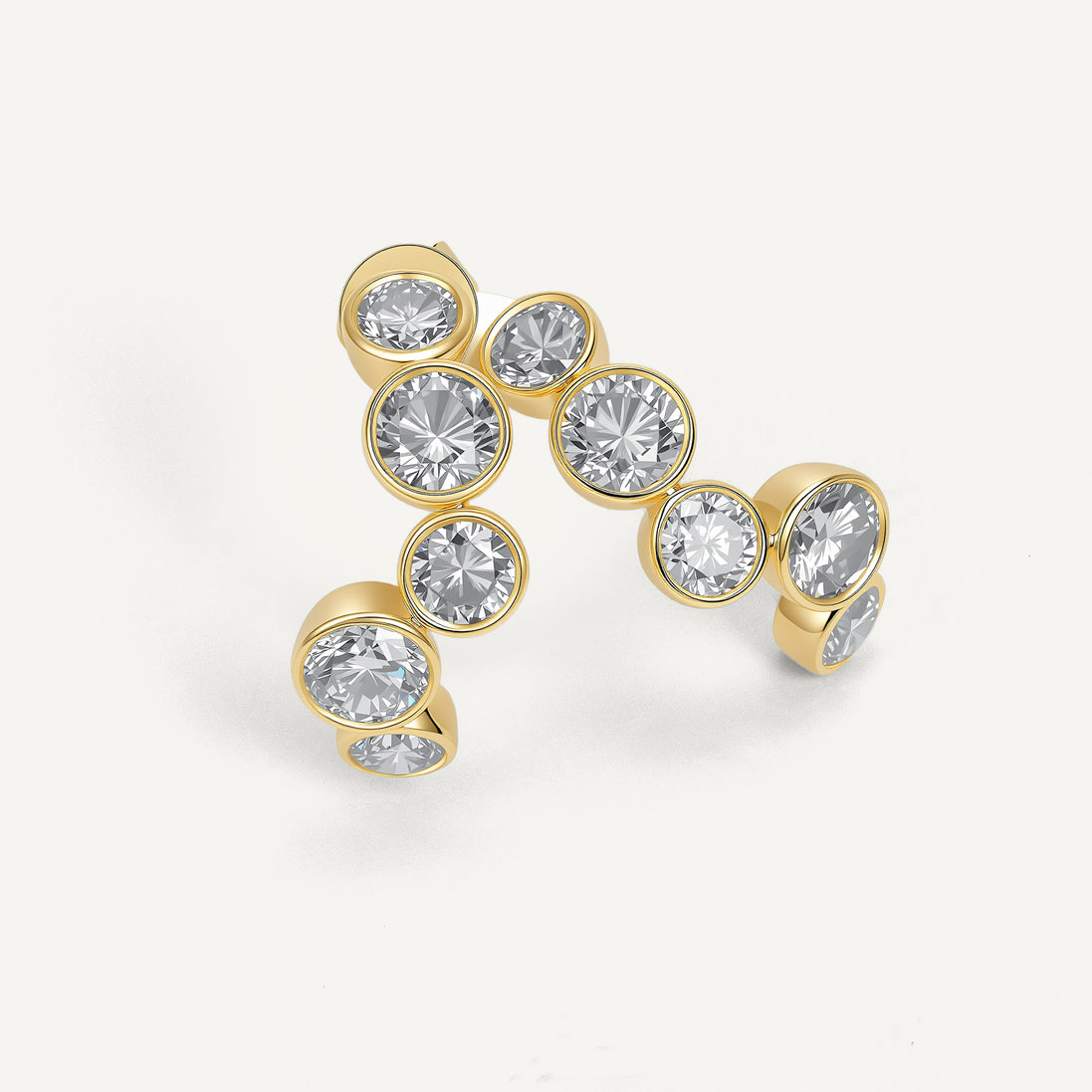 ORBITÉ Geometric Earrings 18K Gold Lab-Grown Diamond