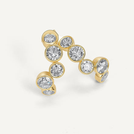 ORBITÉ Geometric Earrings 18K Gold Lab-Grown Diamond