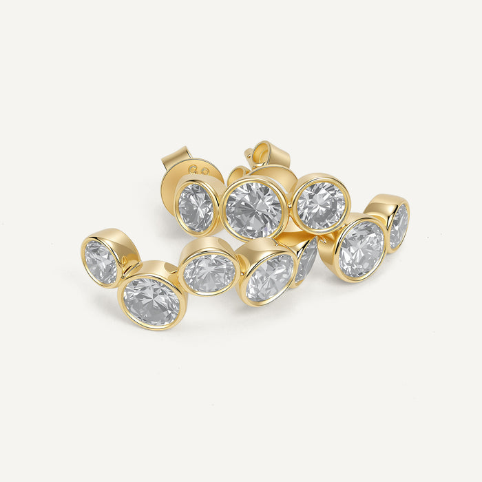 ORBITÉ Geometric Earrings 18K Gold Lab-Grown Diamond
