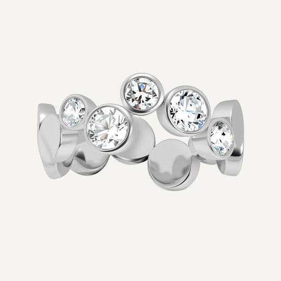 ORBITÉ Geometric Ring 18K Gold White Lab-Grown Diamond