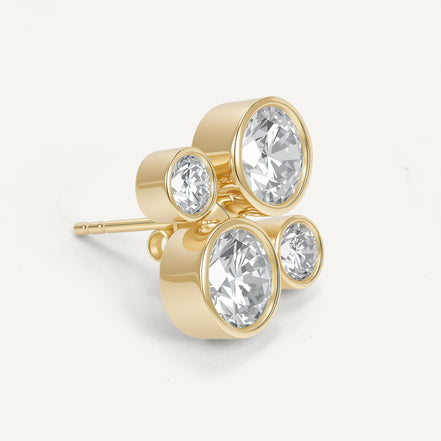 ORBITÉ Poise Earrings 18K Gold Lab-Grown Diamond