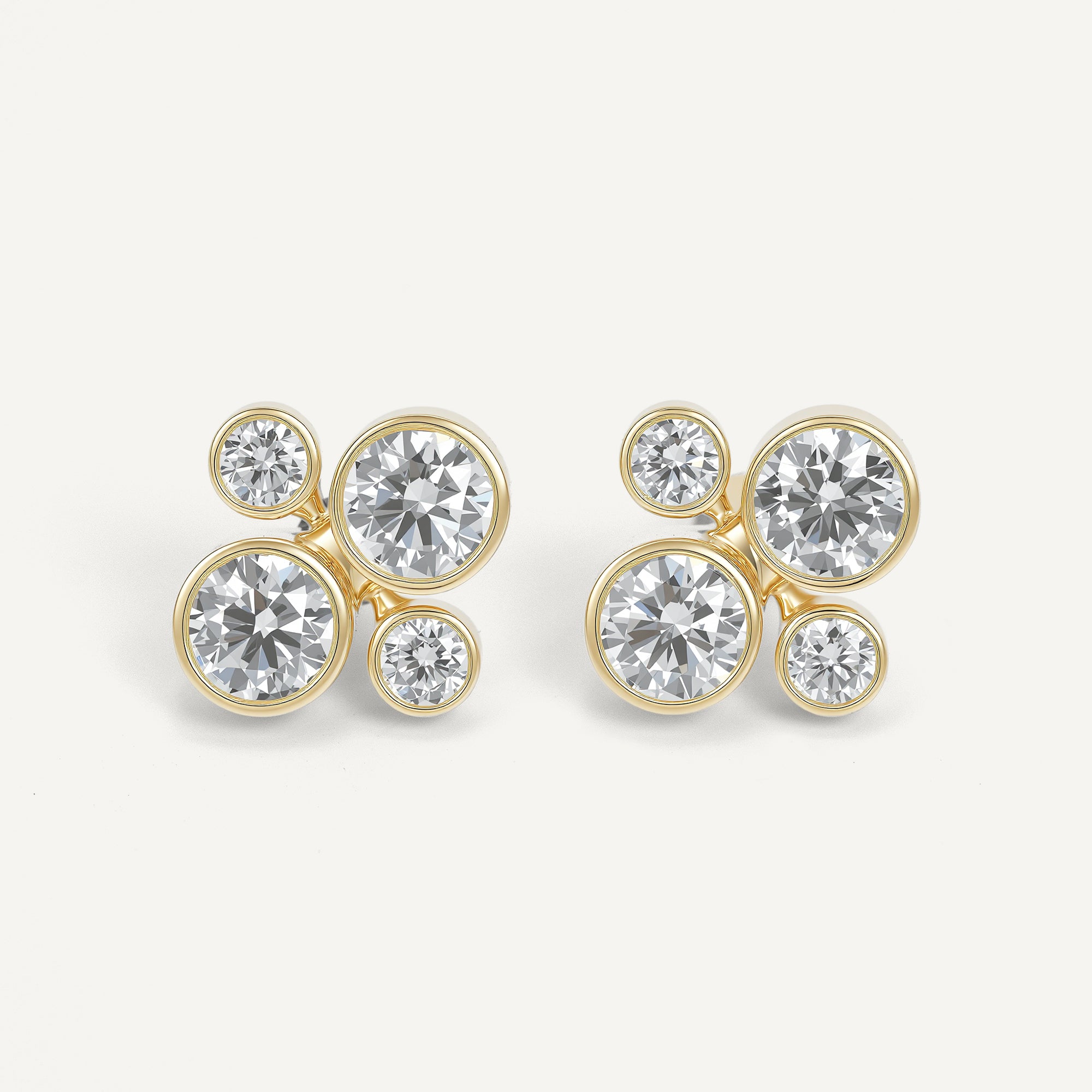 ORBITÉ Poise Earrings 18K Gold Lab-Grown Diamond