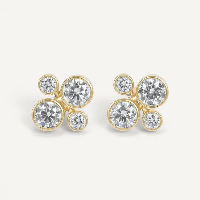 ORBITÉ Poise Earrings 18K Gold Lab-Grown Diamond