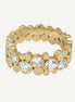 ORBITÉ Wide Geometric Band Ring 18K Gold Lab-Grown Diamond